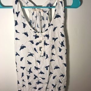 White tank top with birds